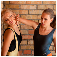 Fitness women outdoor brawl - Laura vs Blanca